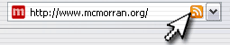 screenshot of the RSS icon in the Firefox toolbar